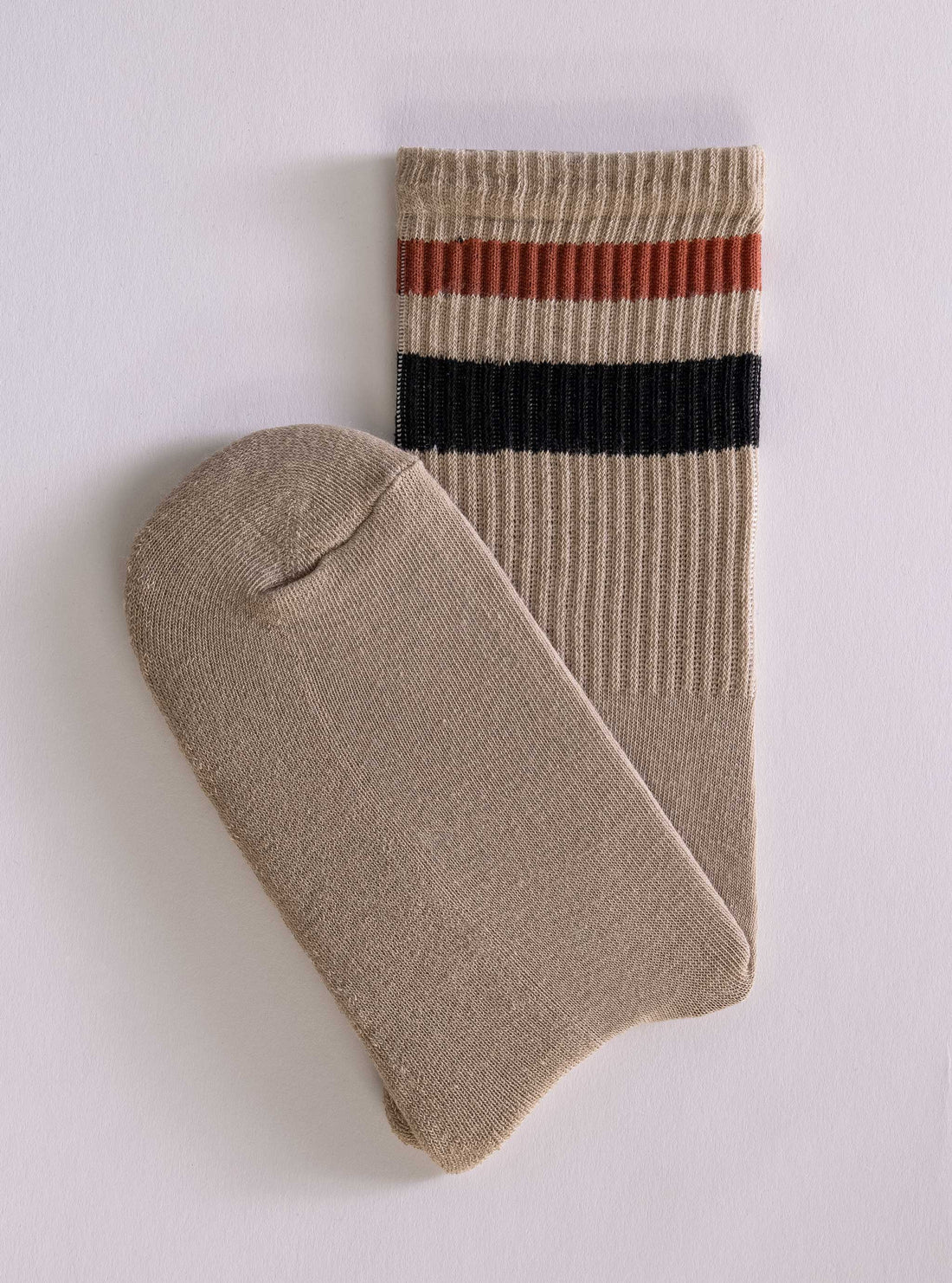 Stripes Are On Calcetín, Beige