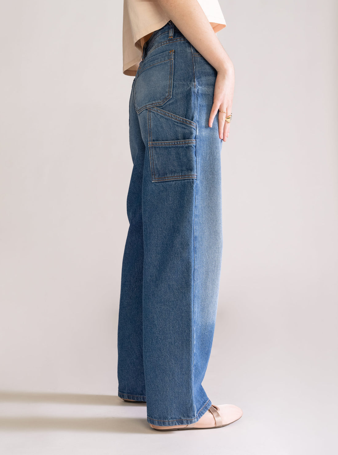 Sunday Morning Baggy Jeans, Azul Marino