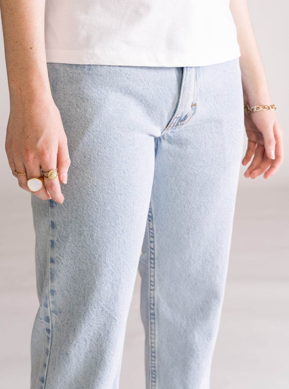 Bubble Pop Slim Jeans, Celeste