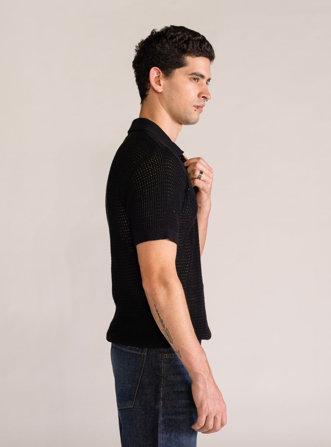 Whimsical Camisa, Negro