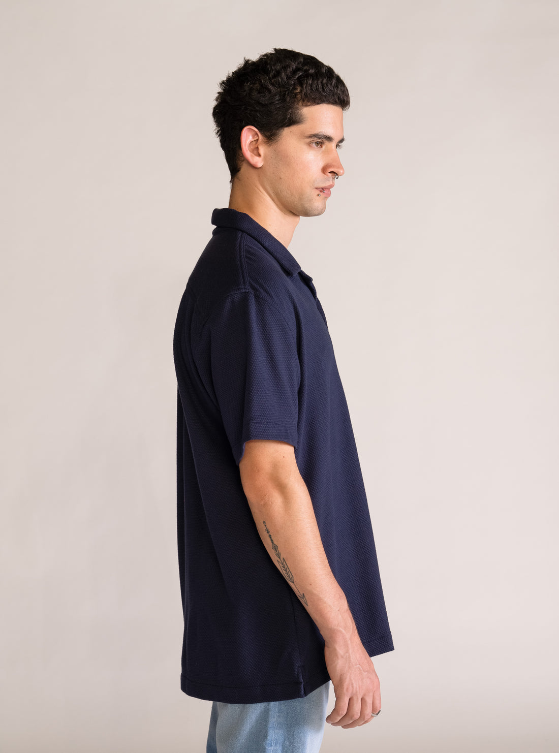 Aura-Filled Camisa, Azul Obscuro