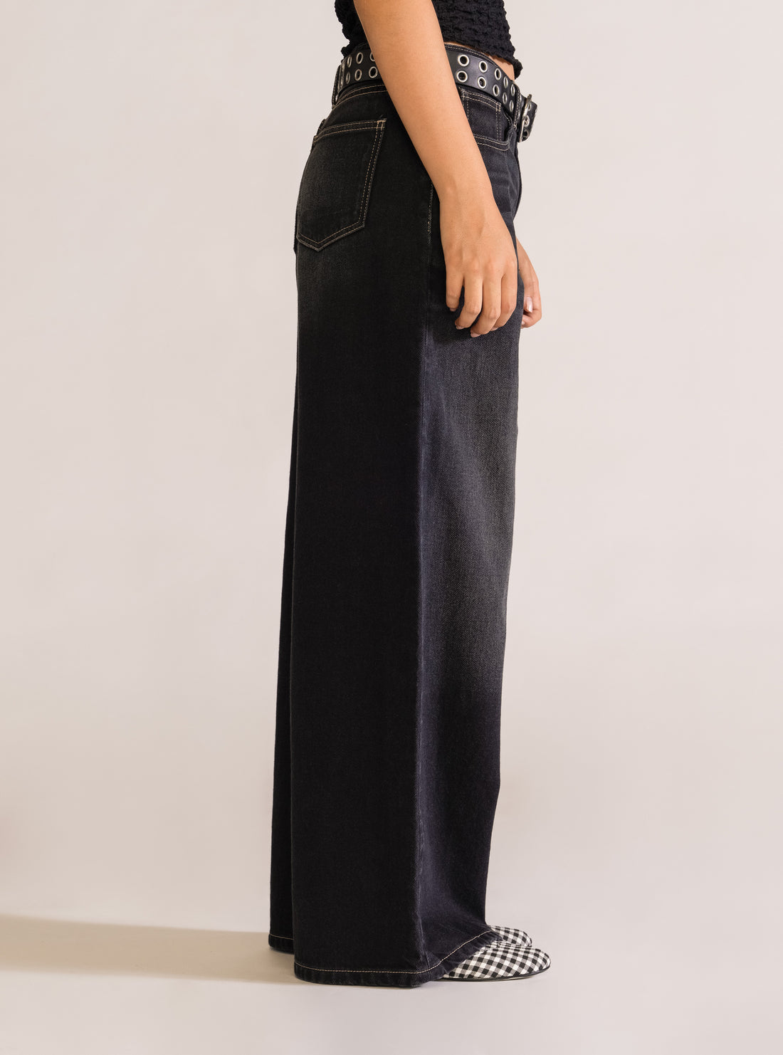 Dance Dance Wide Leg Jeans, Negro