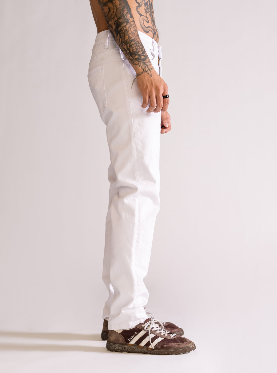 Basic Slim Jeans, Blanco