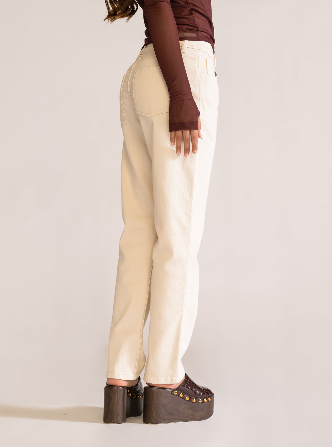 Run to U, Slim Jeans, Blanco Hueso