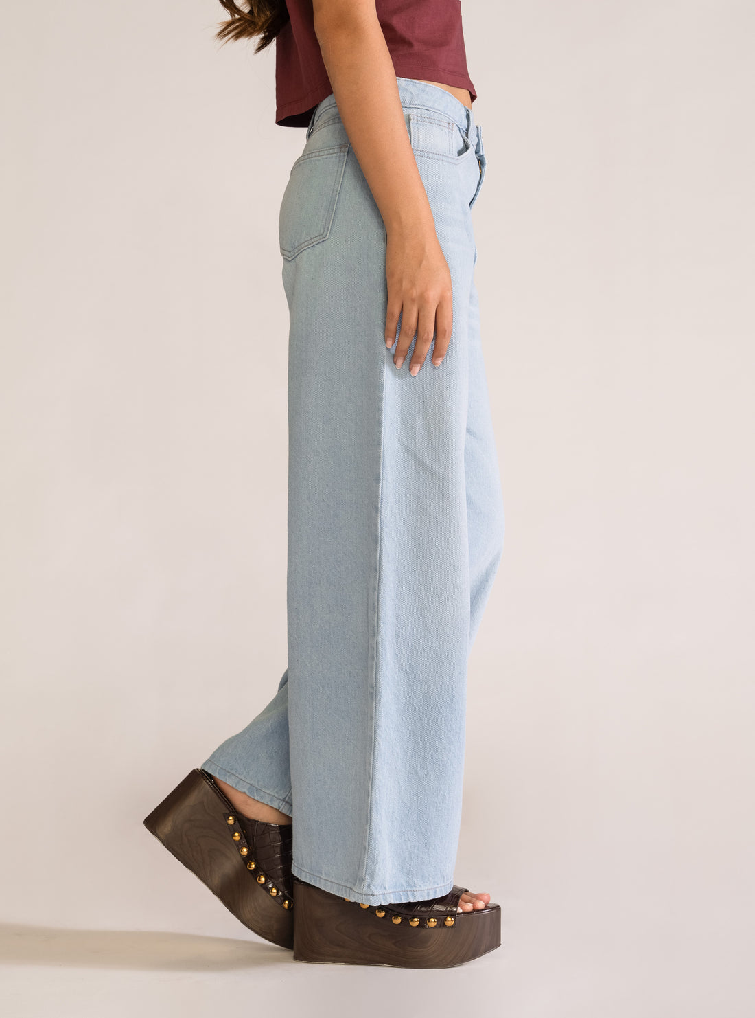 Dance Dance Wide Leg Jeans, Celeste
