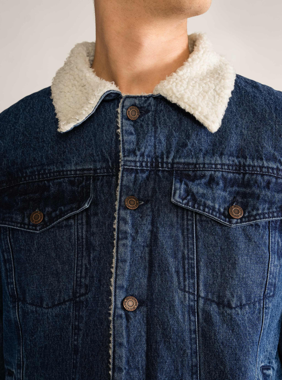 Trucker Denim Jacket, Azul Claro