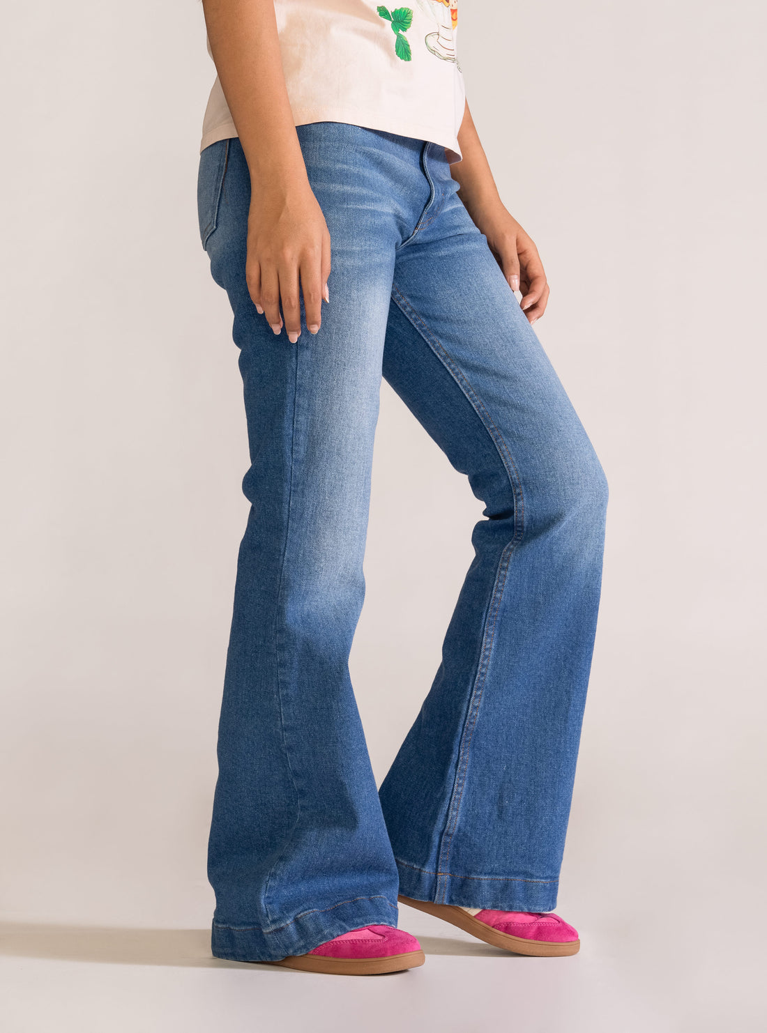 Funky Town Acampanado Jeans , Azul Claro