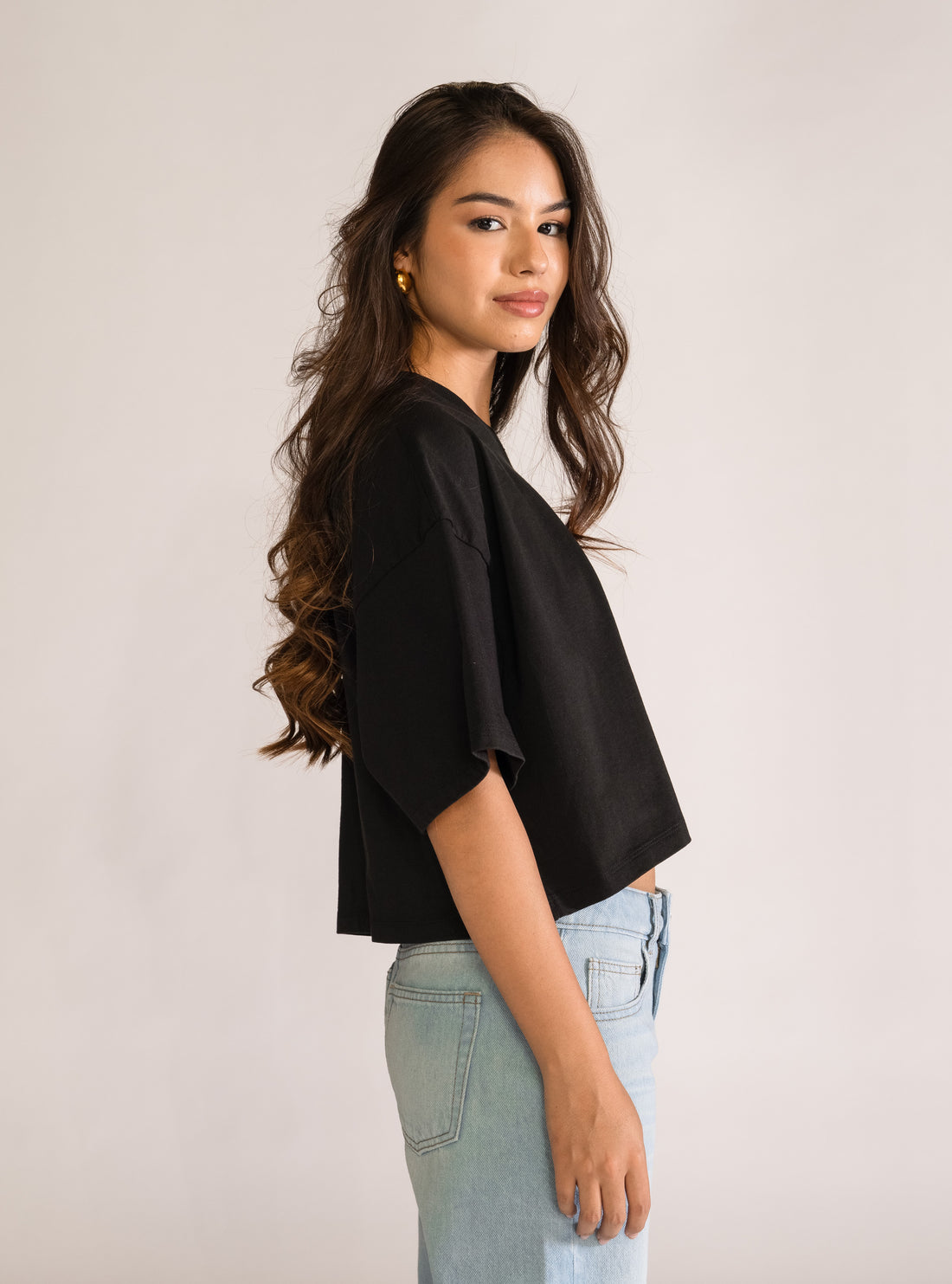 Furiosa Cropped Playera, Negro
