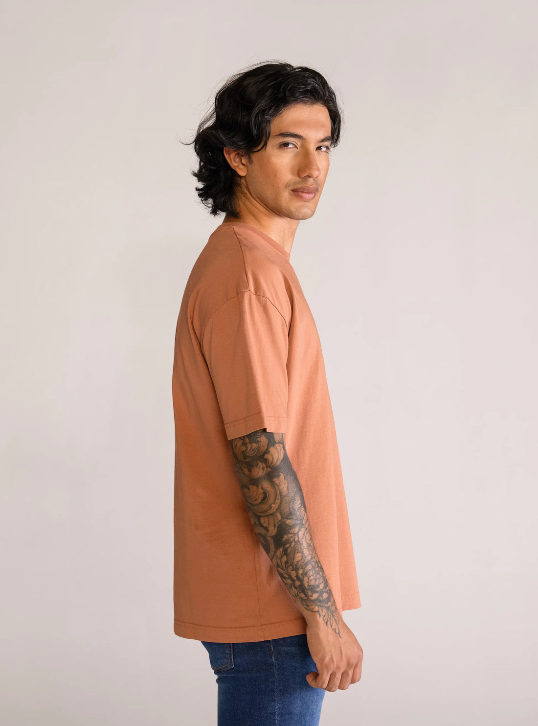 Take A Walk Drop T-Shirt, Cafe Claro