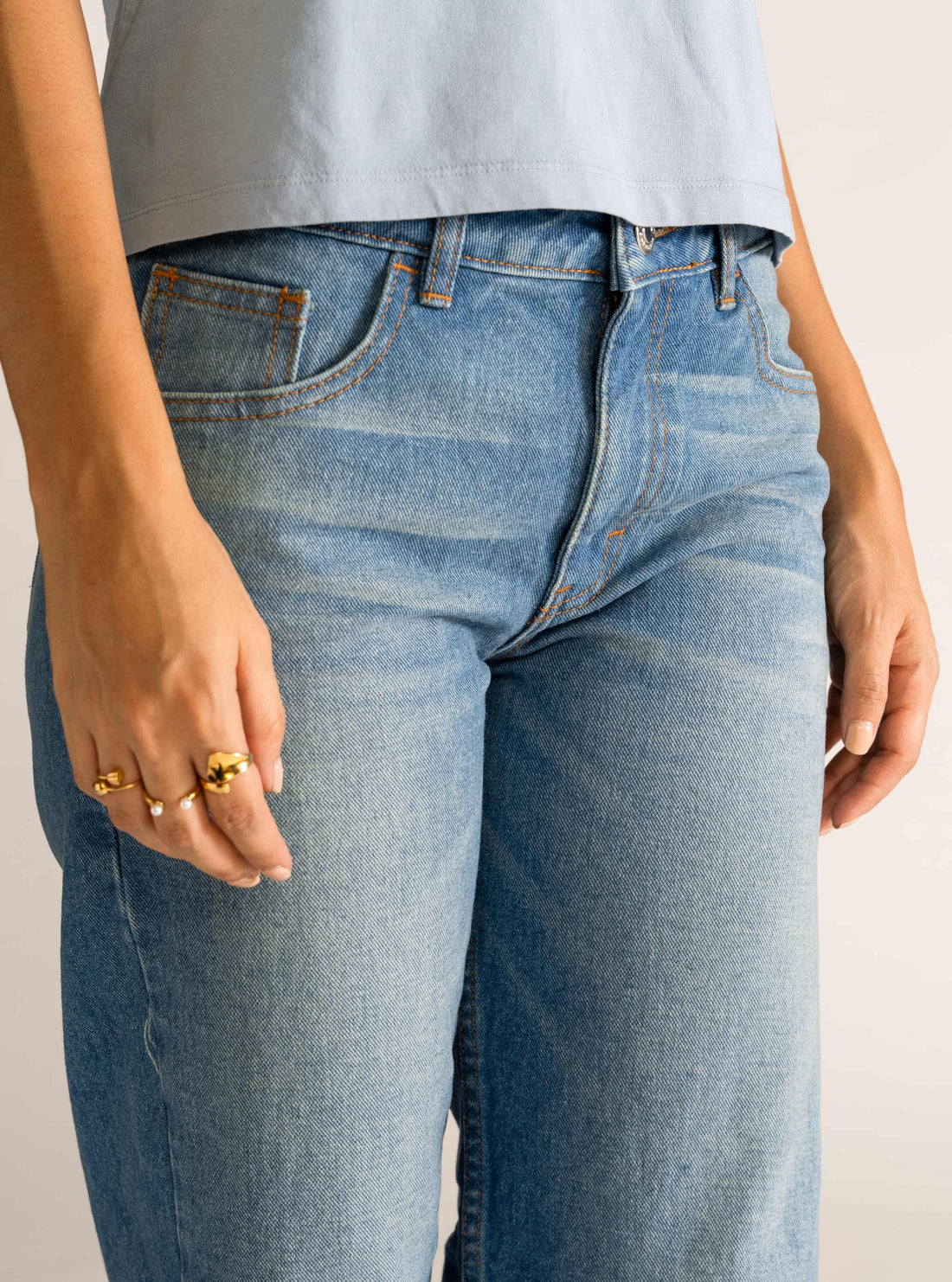 Move, Baby Straight Jeans, Azul Claro