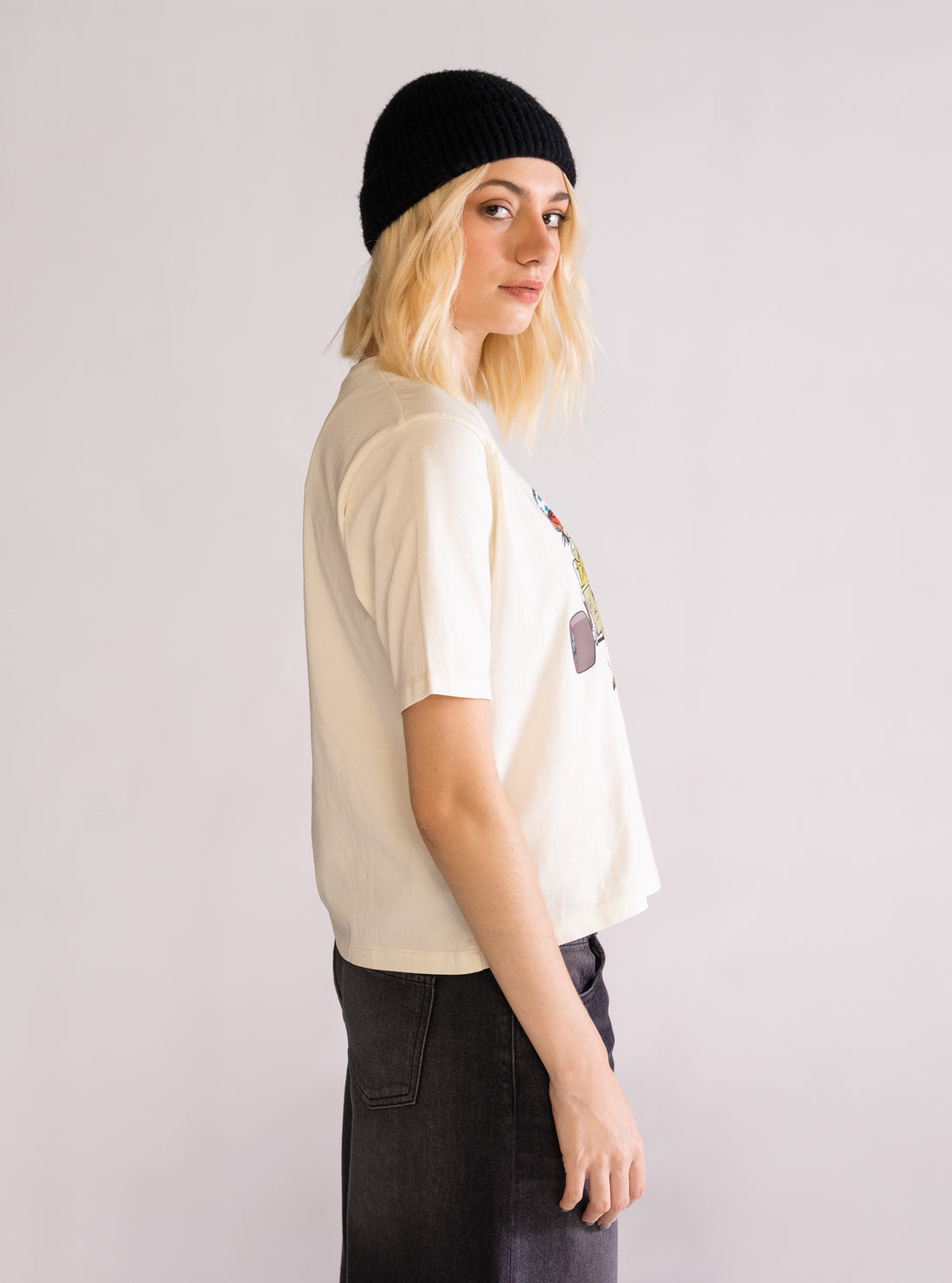 Noodle Gorillaz, Cropped Playera, Crema