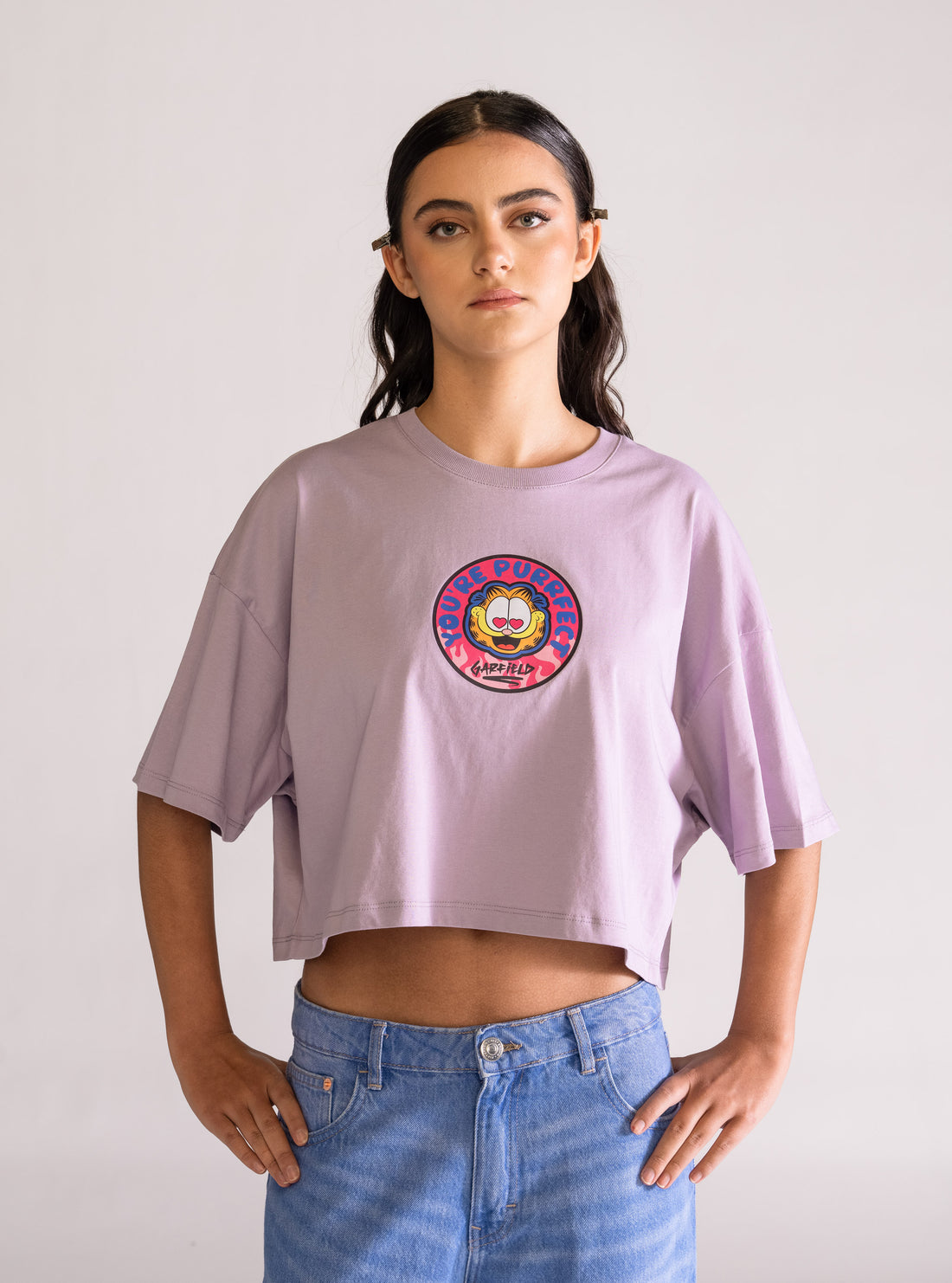 Garfield Purrrfect Cropped Playera