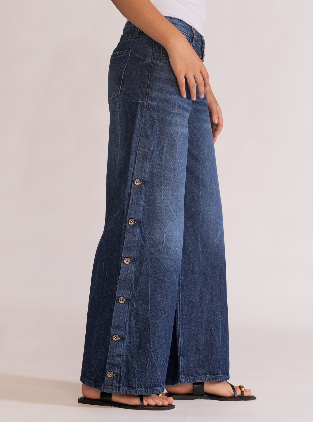 Levitating Wied Leg Jeans, Azul Oscuro