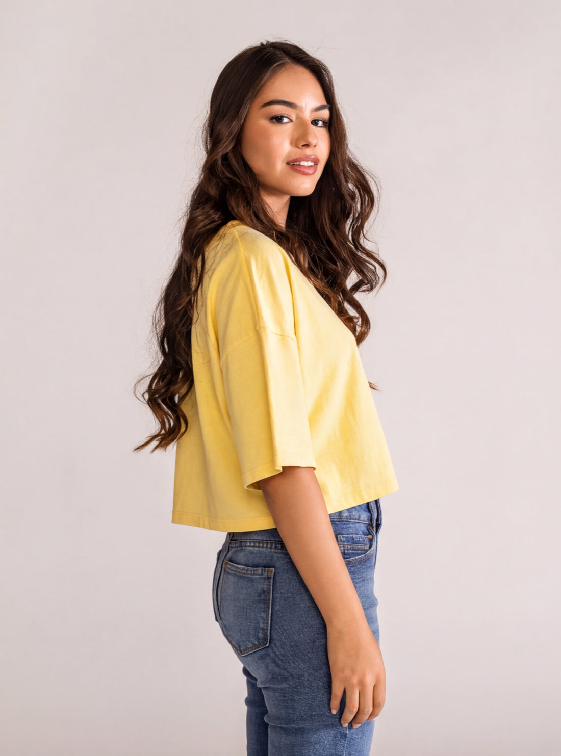 Banana, Cropped Tee, Amarillo Obscuro