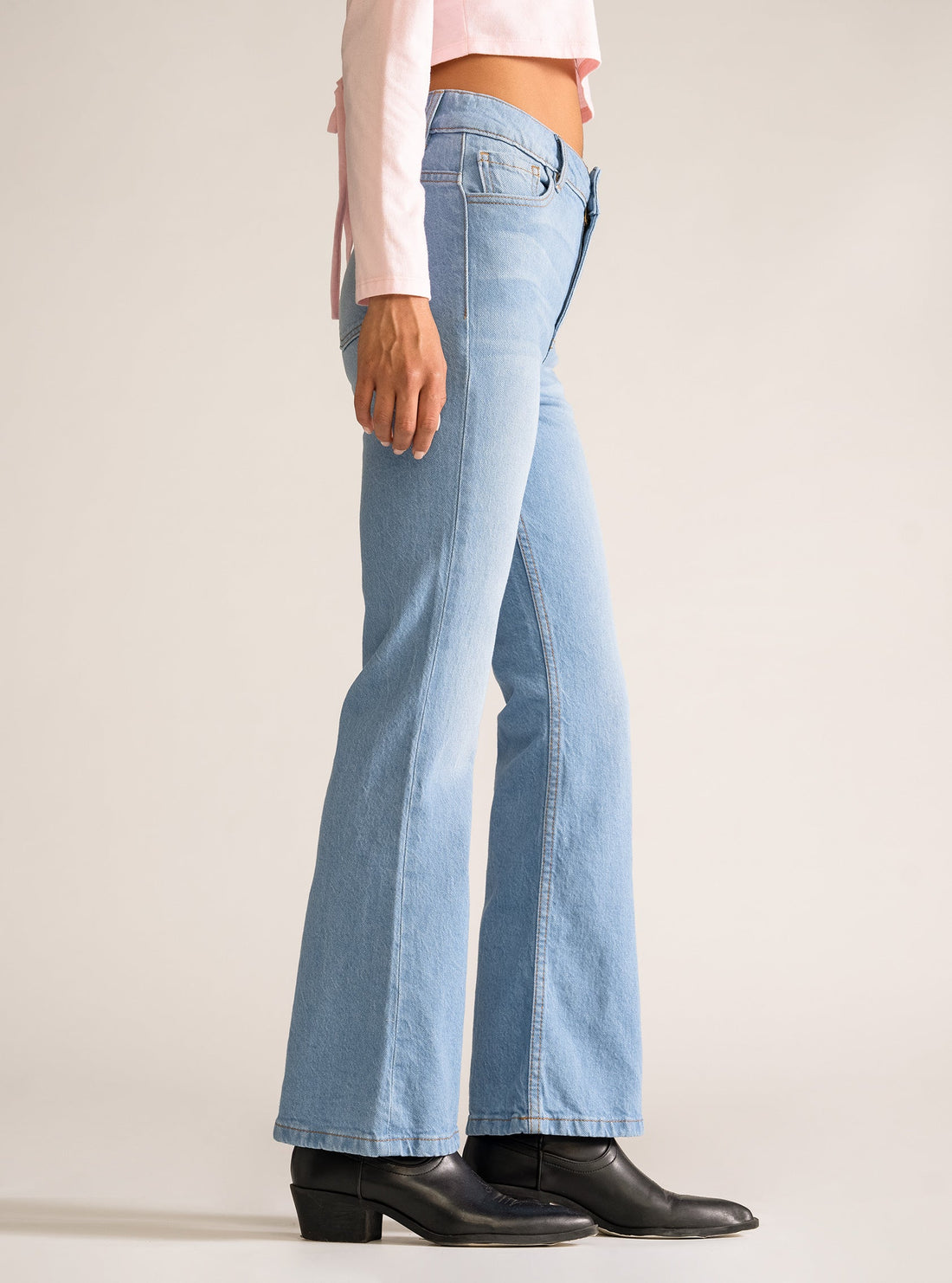 Disco Rollin' Bell Bottom Jeans, Celeste